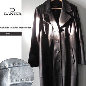 Danier Long Leather Trench Coat